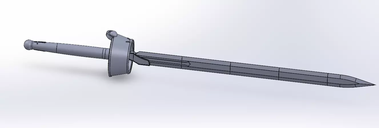Asuna Yuuki Rapier 3D print model_0