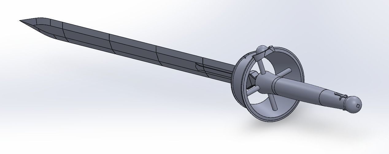 Asuna Yuuki Rapier 3D print model_2