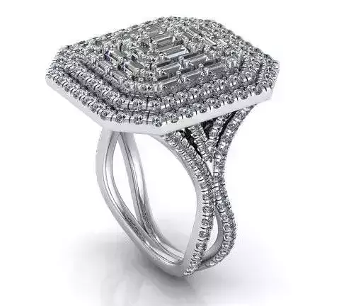 double halo illusion seting ring 317