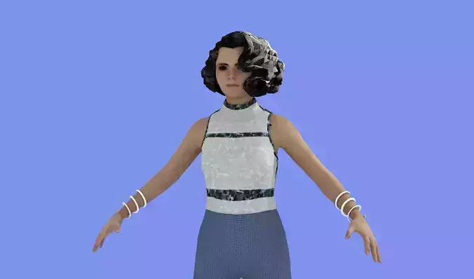WOMEN 3D RIGID MODEL ROBO 443G Low-poly 3D model