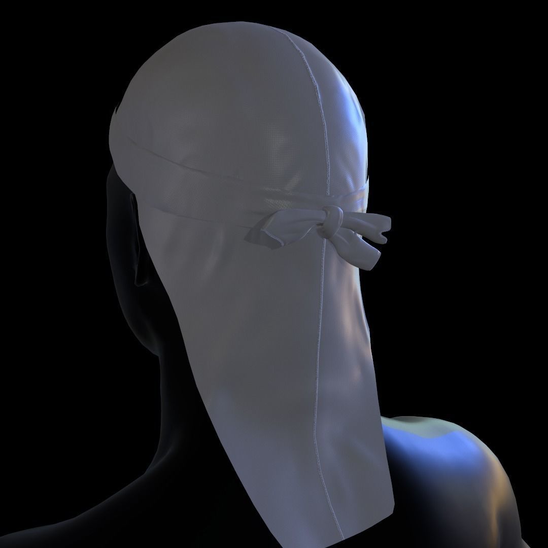 Durag headband 3D model_4