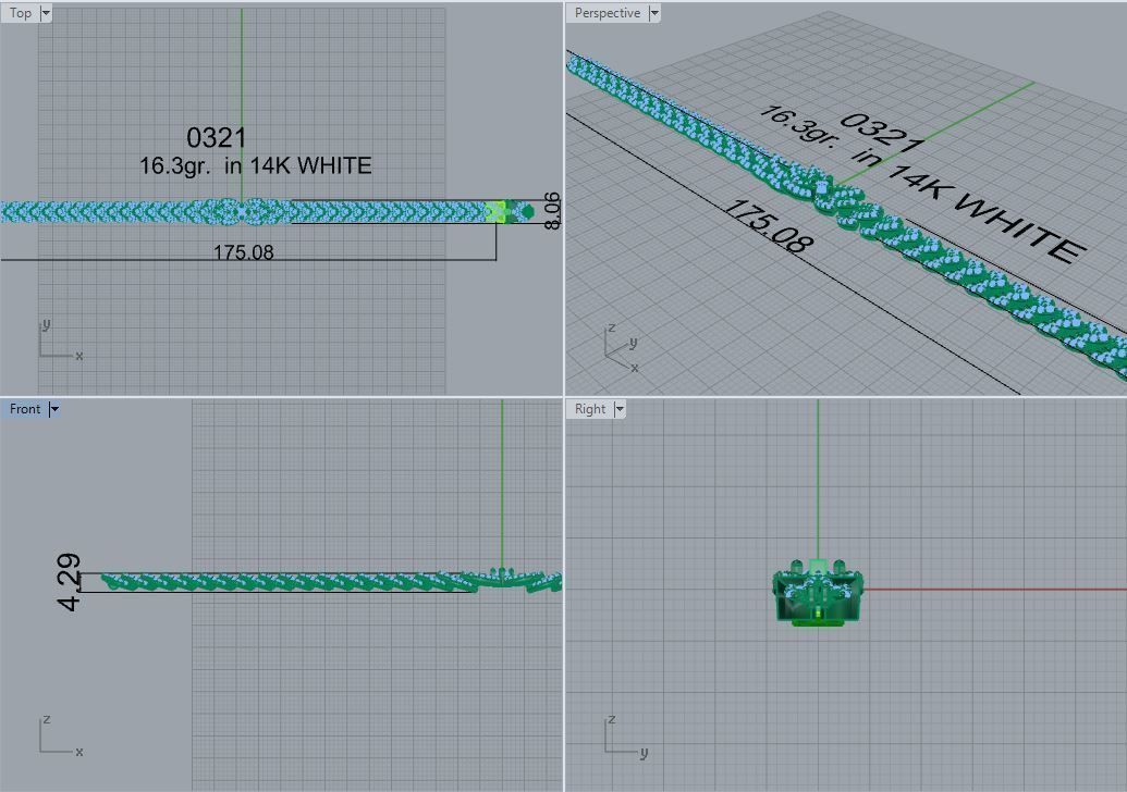 leaf bracelet 321 3D print model_5