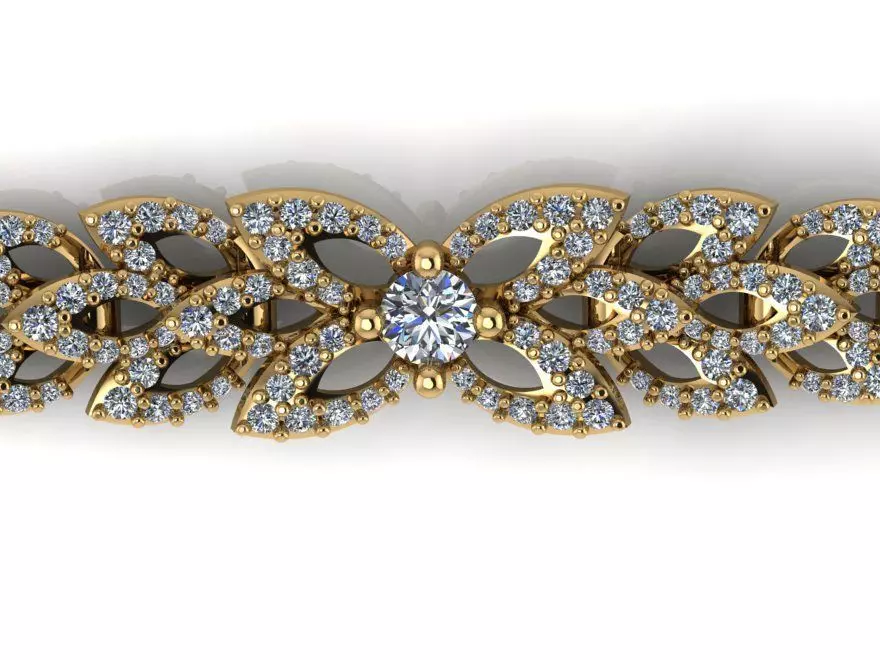 leaf bracelet 321 3D print model_0