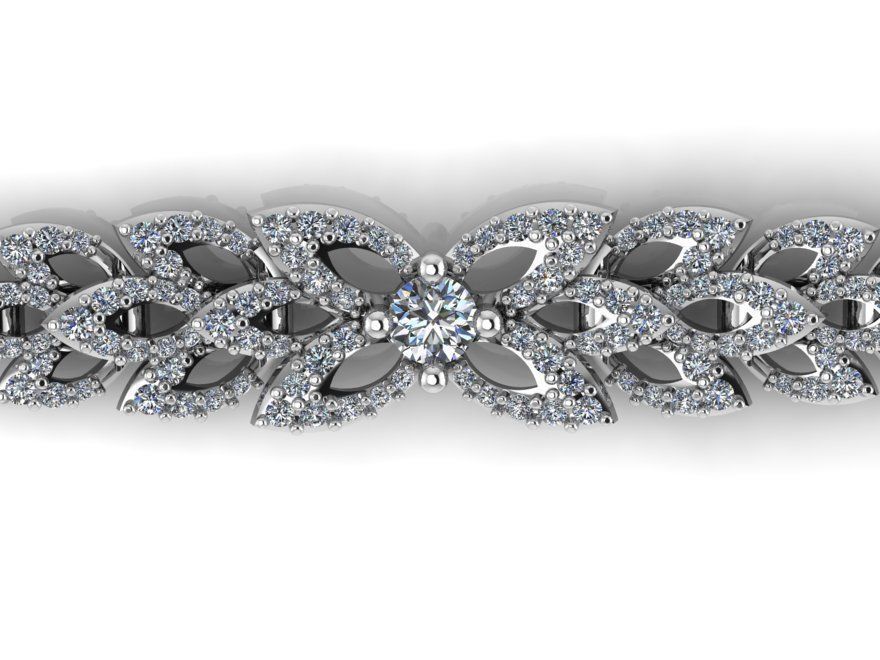 leaf bracelet 321 3D print model_3