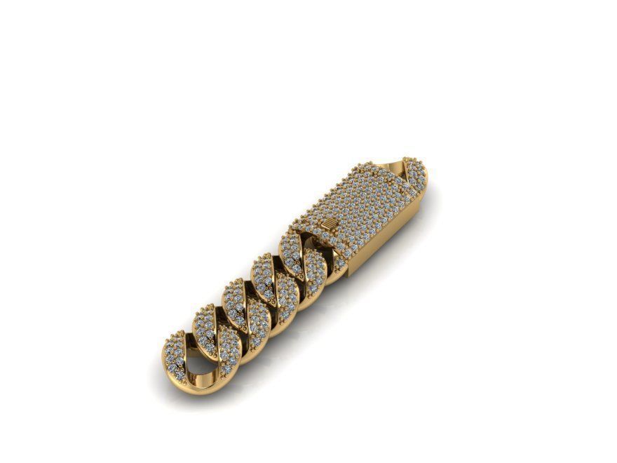 cuban bracelet 322 3D print model_3