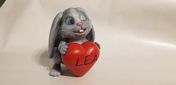 Valentine Bunny 3D print model