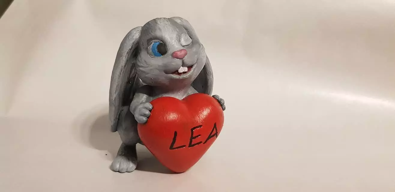 Valentine Bunny 3D print model