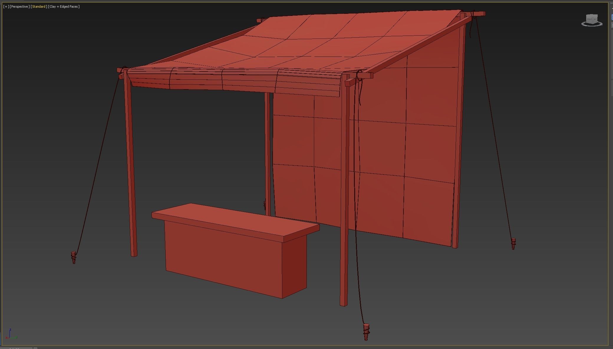 Market Stall Cotton Low-poly 3D model_5