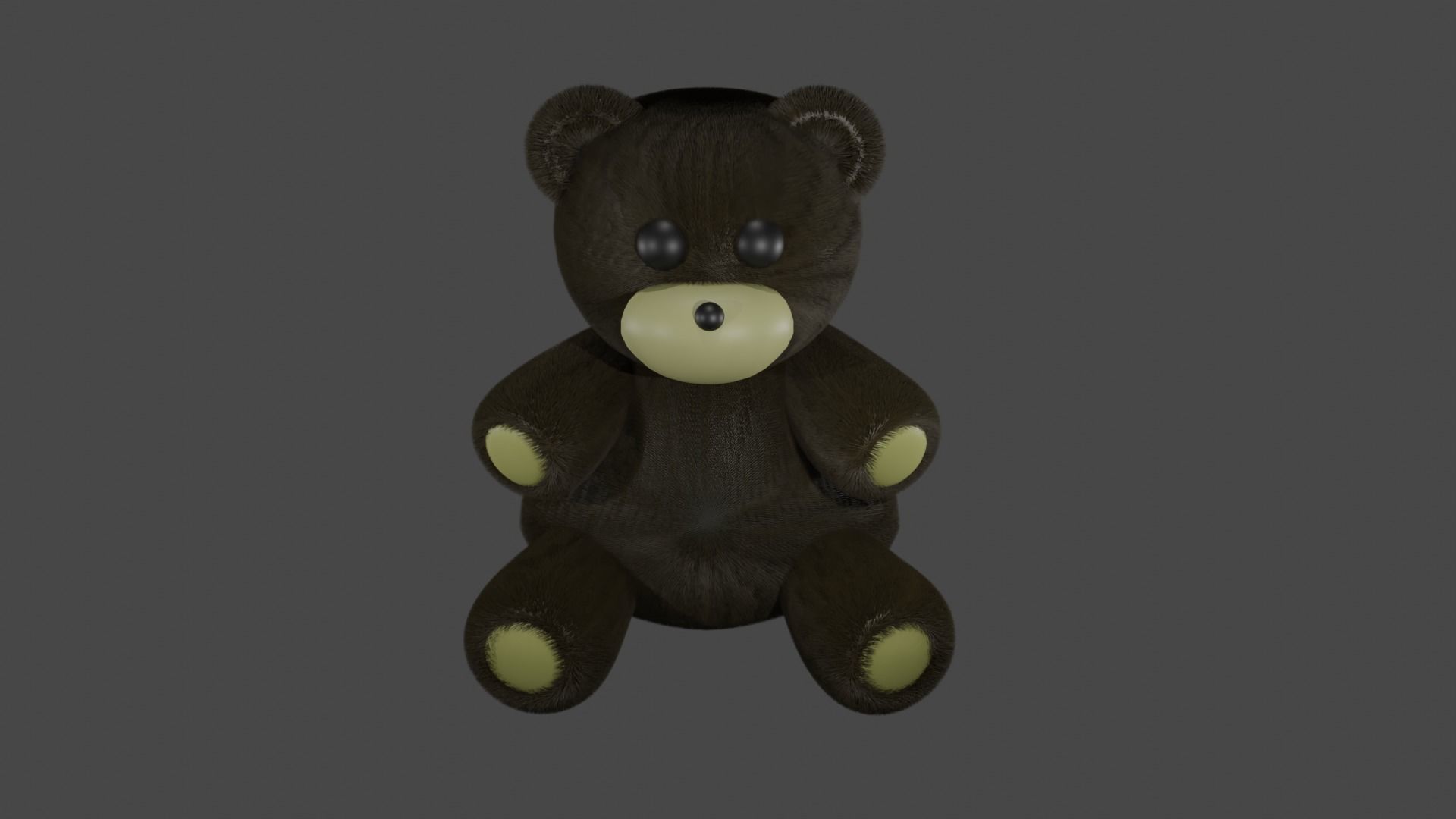 Brown and cute Teddy Bear - Model 3d 3D model_1
