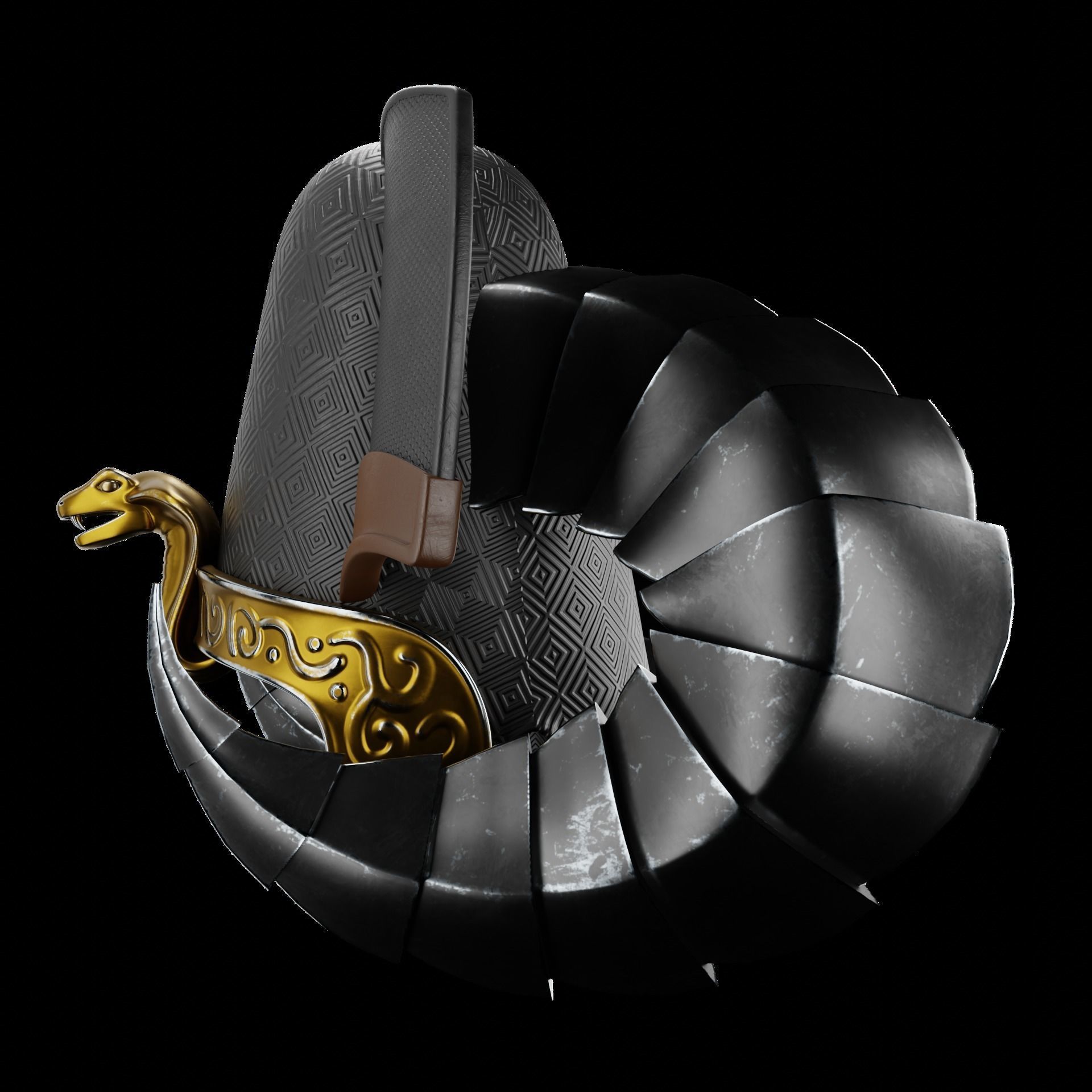 Pharaoh Hat 04 - SciFi Character Design Low-poly 3D model Low-poly 3D model_2