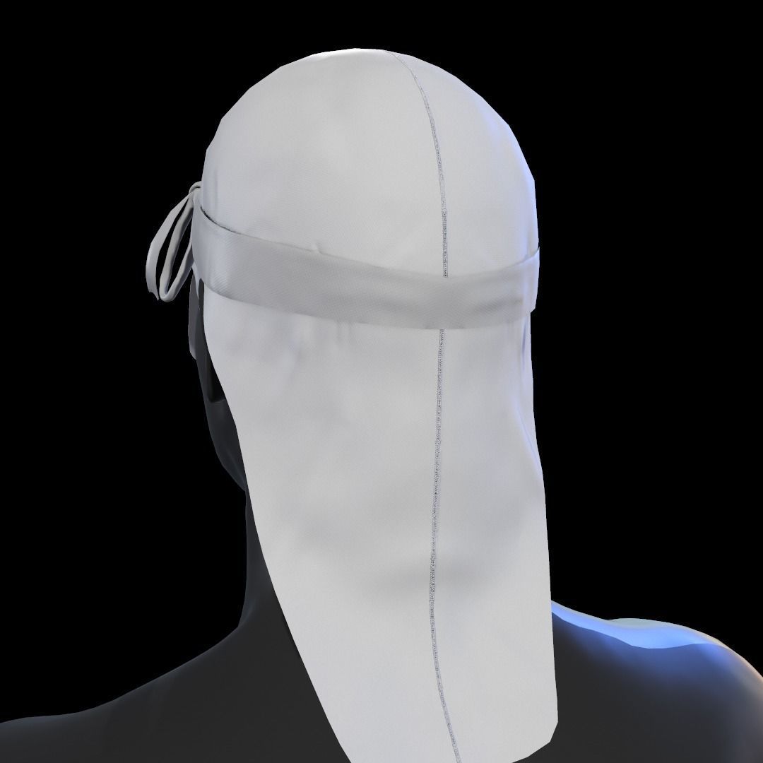 Durag pirate hat Low-poly 3D model_4