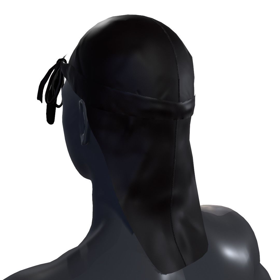 Durag pirate hat Low-poly 3D model_2