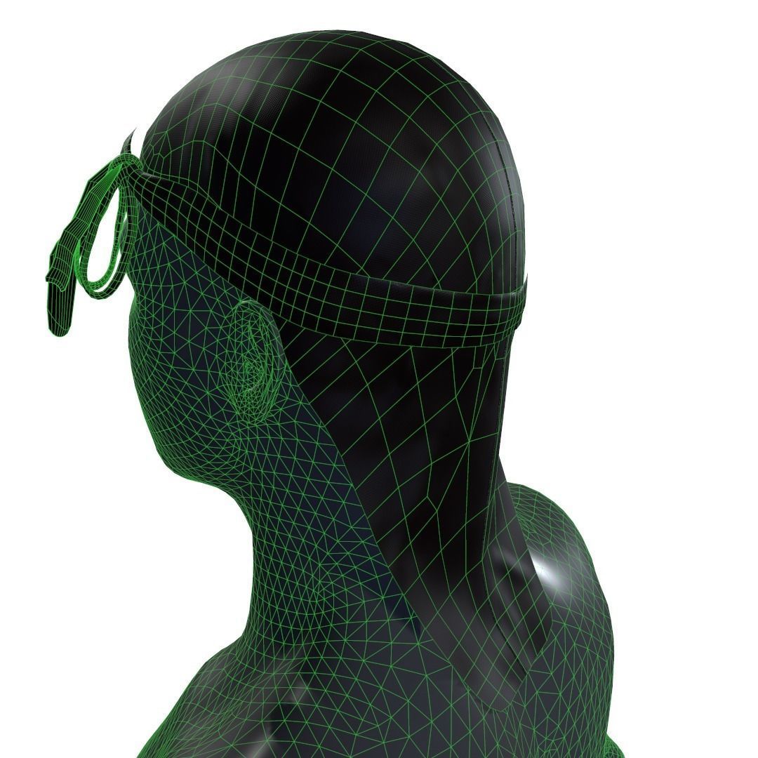 Durag pirate hat Low-poly 3D model_3