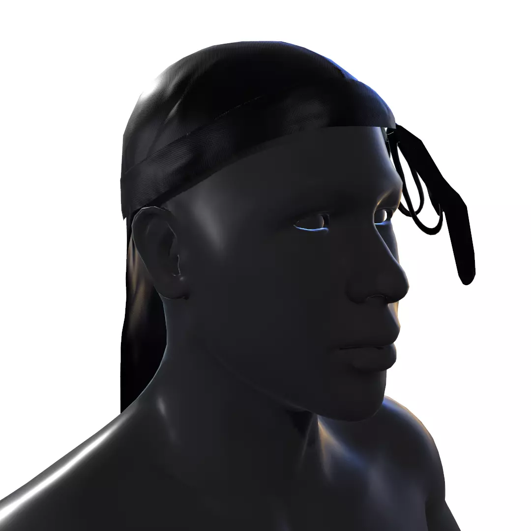 Durag pirate hat Low-poly 3D model_0