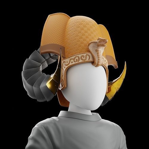 Pharaoh Hat 05 - SciFi Character Design Low-poly 3D model Low-poly 3D model