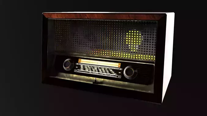 Old Radio - Vintage Stylized Radio  Low-poly 3D model