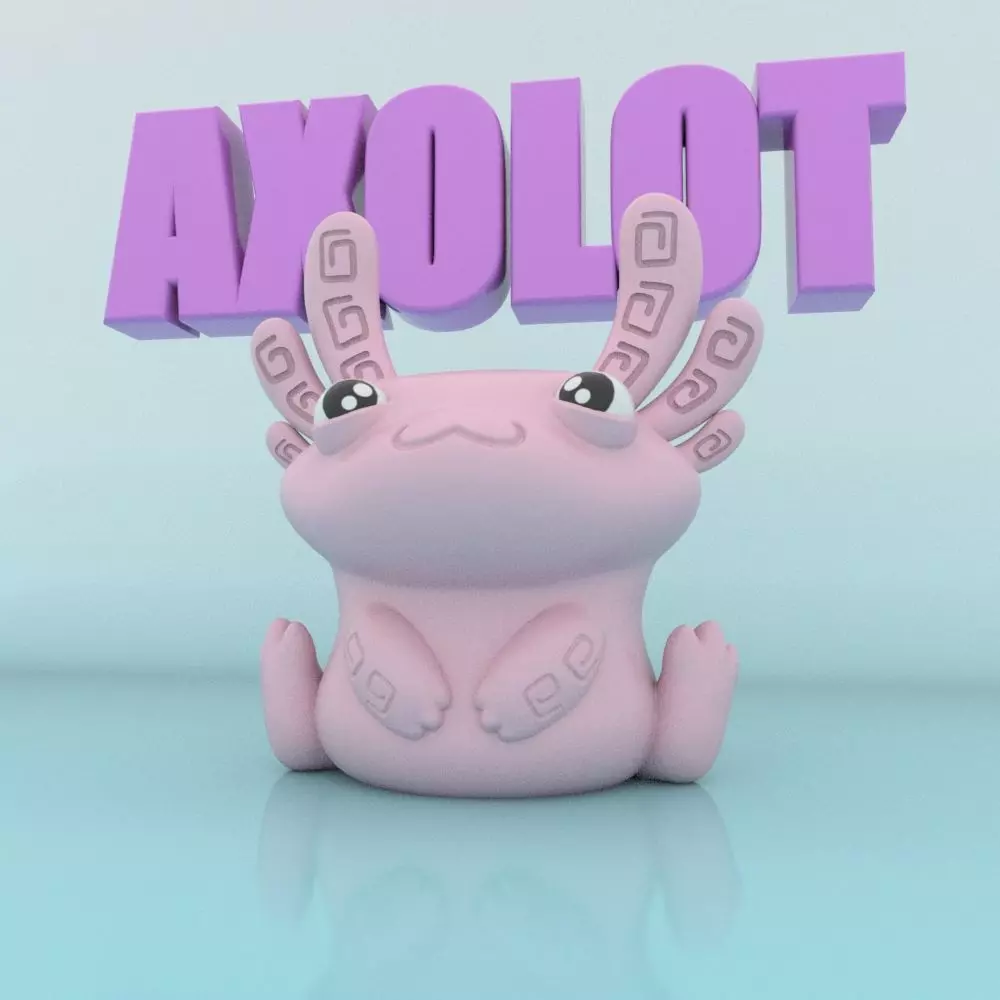CUTE AXOLOTL 3D print model_0