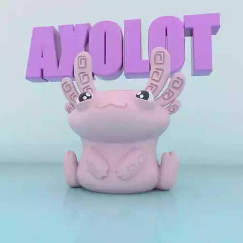 CUTE AXOLOTL 3D print model