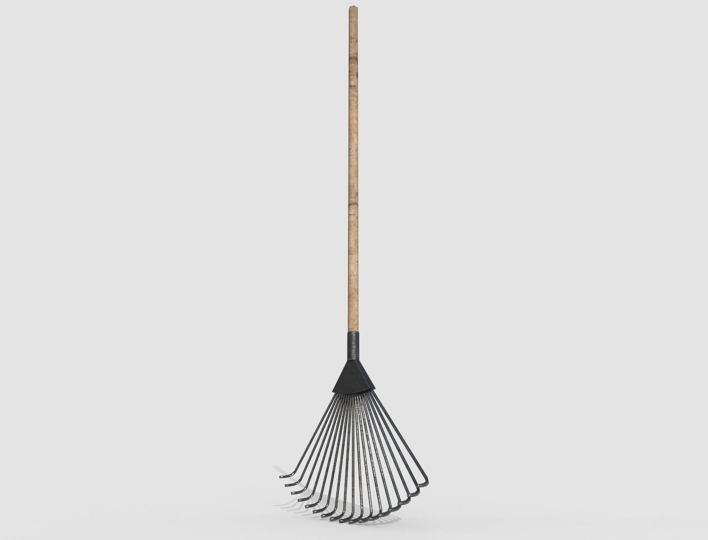 Realistic Rake - Farm tools collection - Ar-Vr ready PBR Low-poly 3D model_1