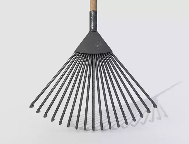 Realistic Rake - Farm tools collection - Ar-Vr ready PBR Low-poly 3D model