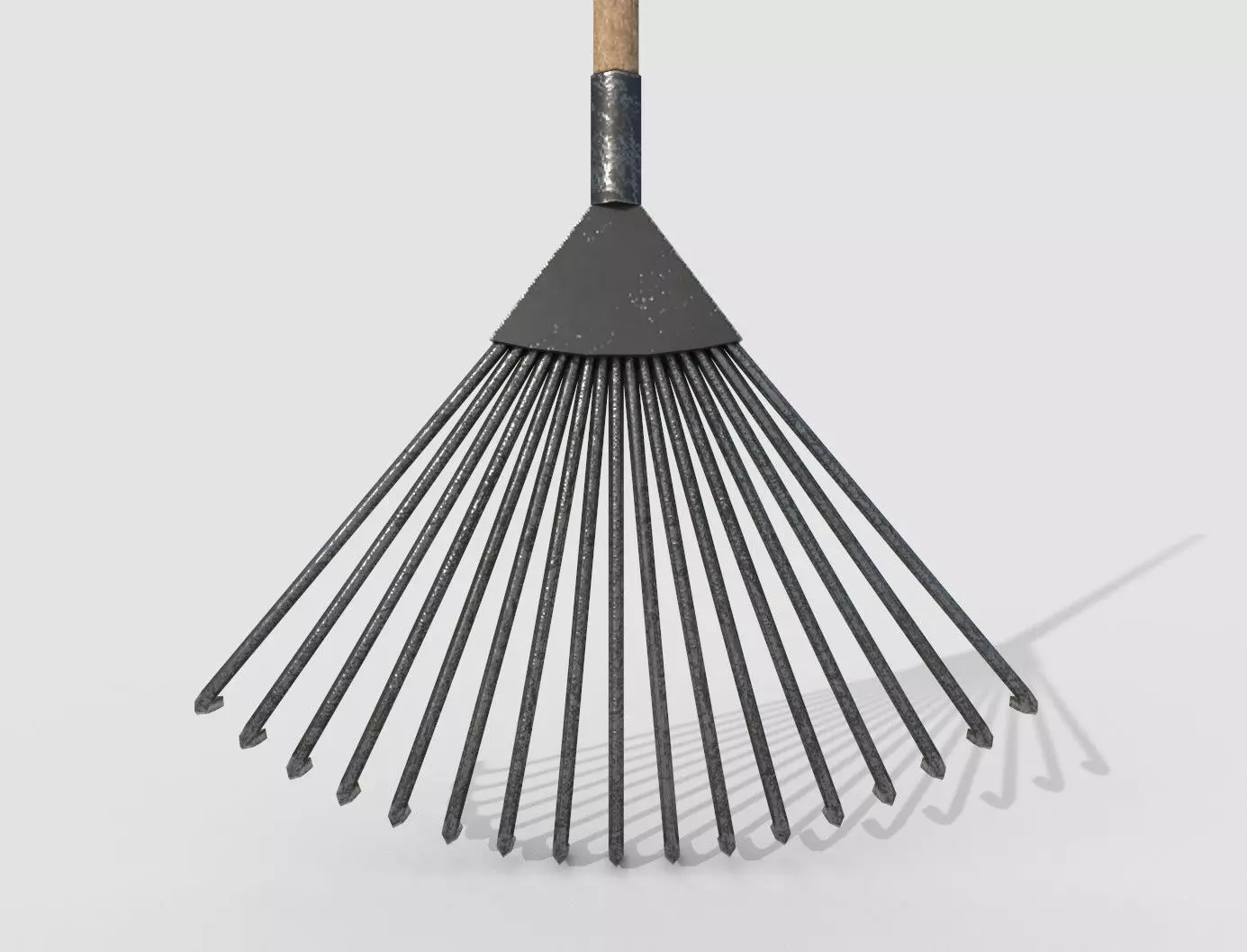Realistic Rake - Farm tools collection - Ar-Vr ready PBR Low-poly 3D model_0
