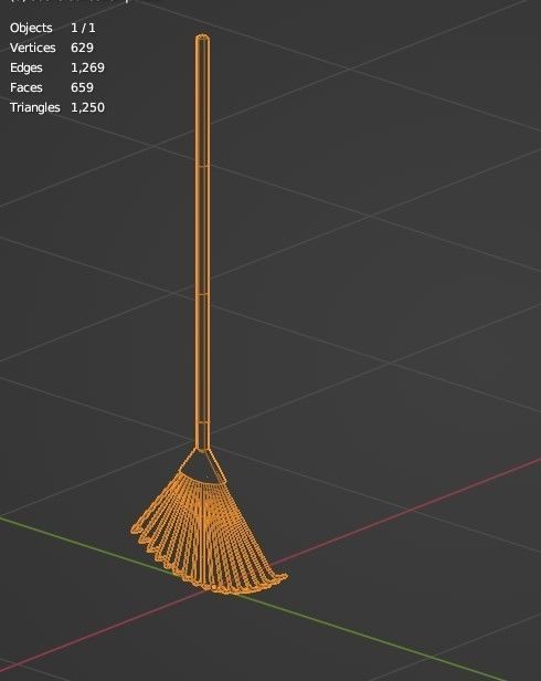 Realistic Rake - Farm tools collection - Ar-Vr ready PBR Low-poly 3D model_10