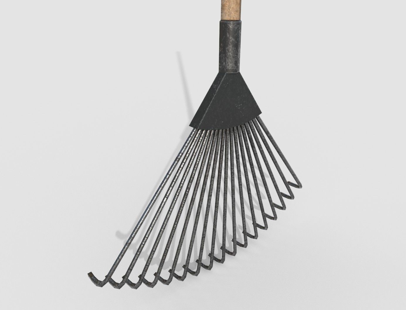 Realistic Rake - Farm tools collection - Ar-Vr ready PBR Low-poly 3D model_3