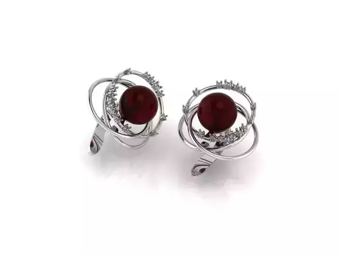 planet orbit earring 325 3D print model