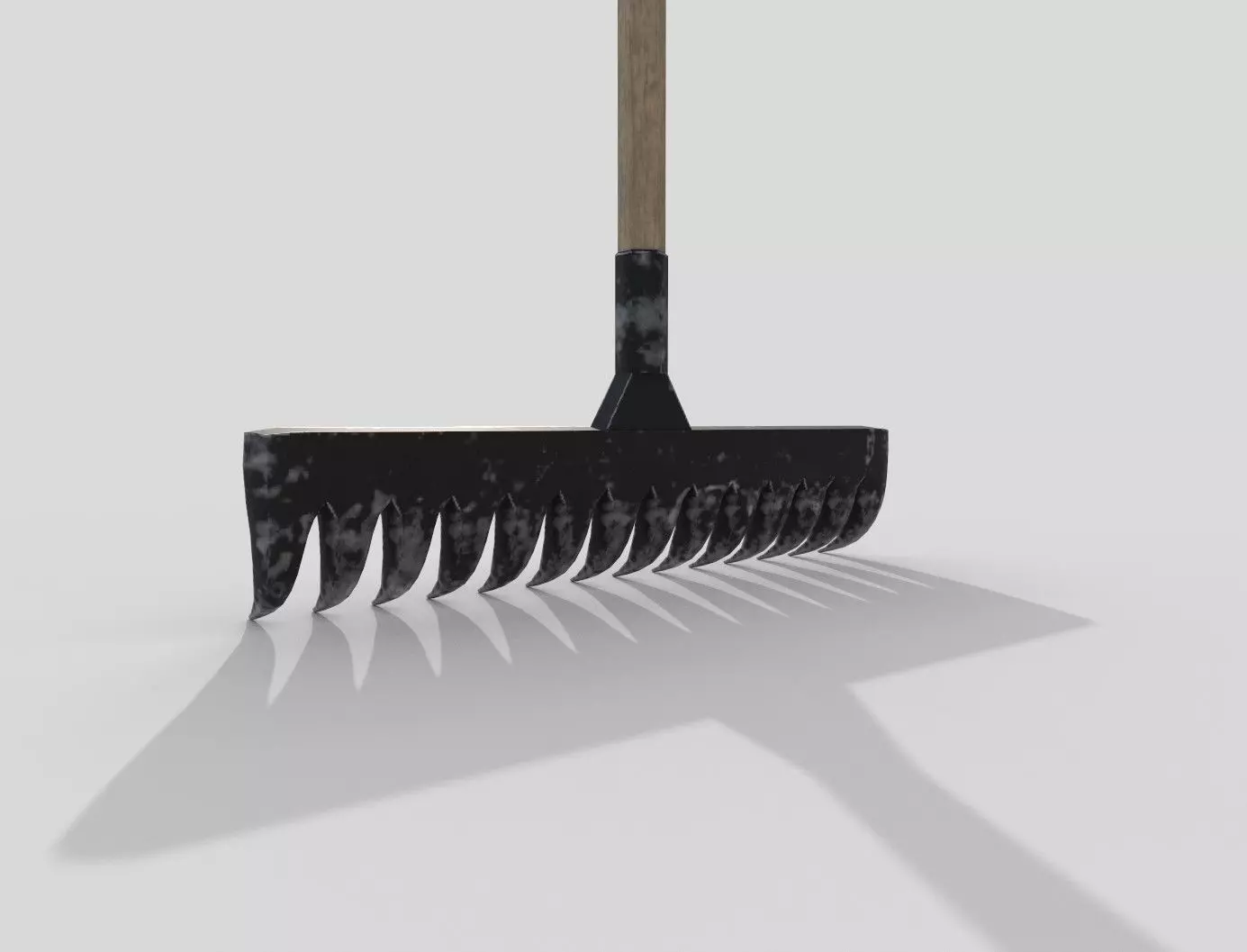 Realistic Rake - Farm tools collection - Ar-Vr ready PBR Low-poly 3D model
