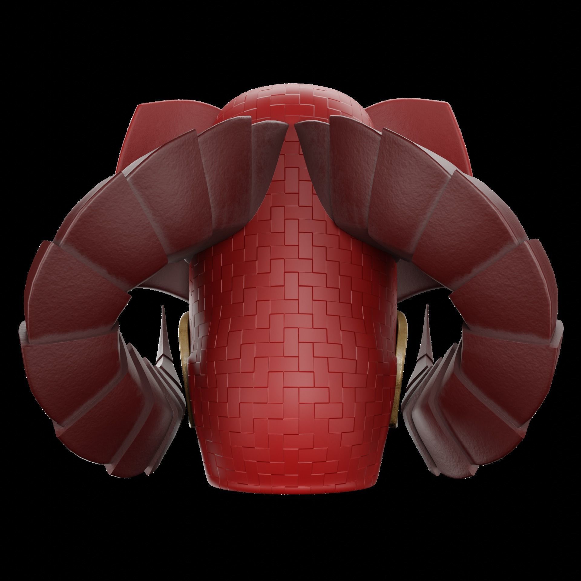 Pharaoh Hat 08 - SciFi Character Design Low-poly 3D model Low-poly 3D model_3