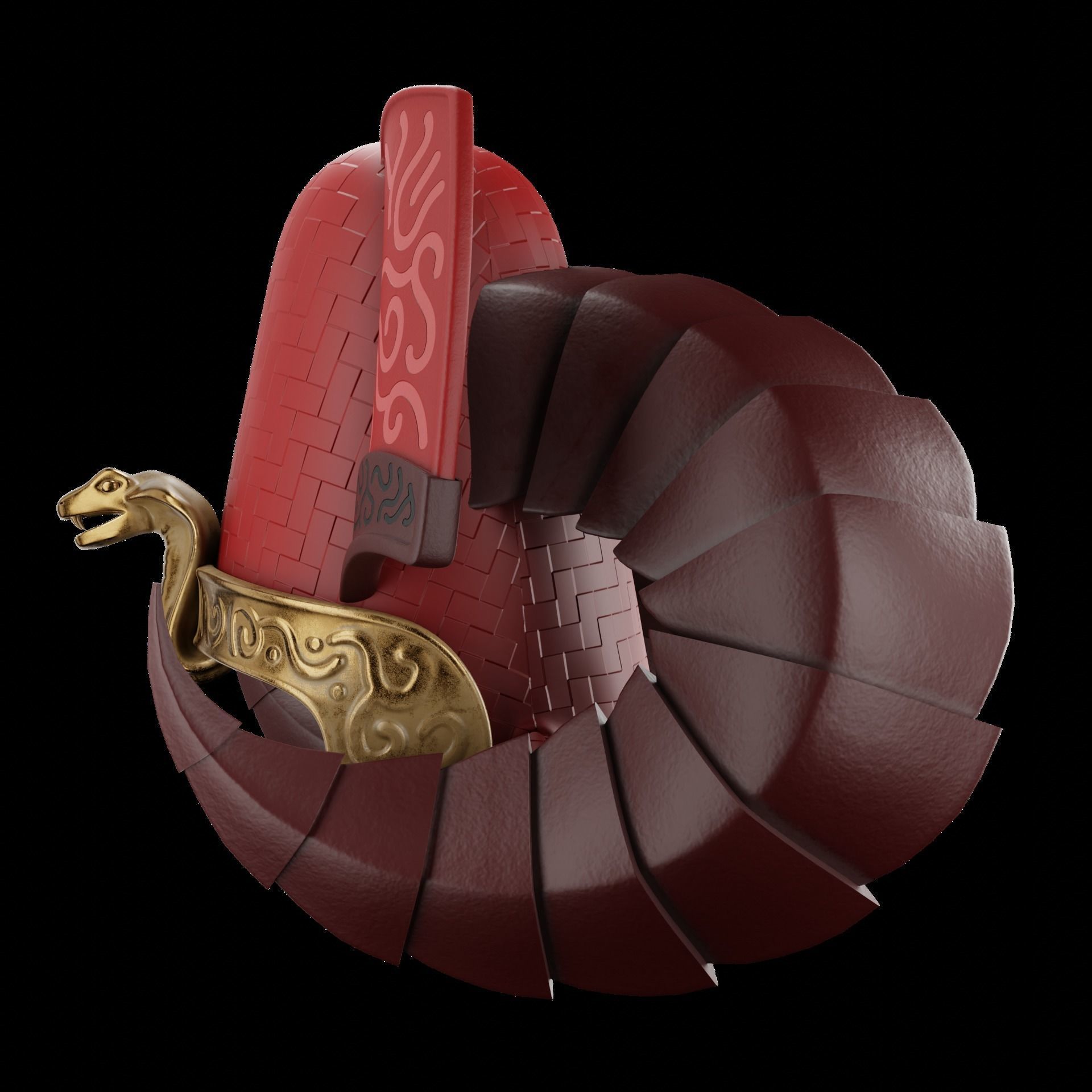 Pharaoh Hat 08 - SciFi Character Design Low-poly 3D model Low-poly 3D model_2