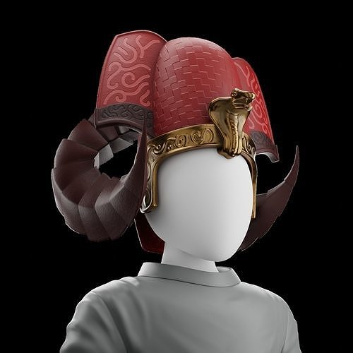 Pharaoh Hat 08 - SciFi Character Design Low-poly 3D model Low-poly 3D model