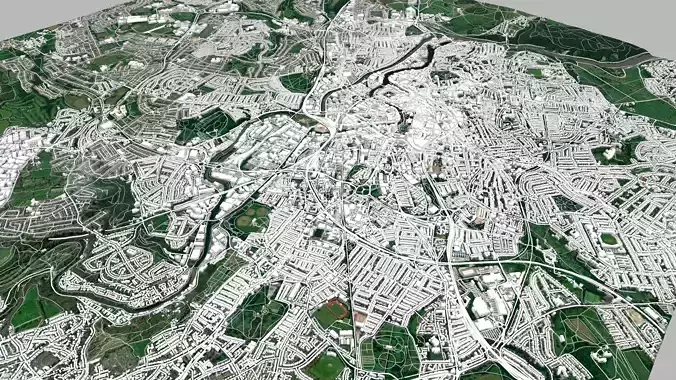 Cityscape Bristol United Kingdom 3D model