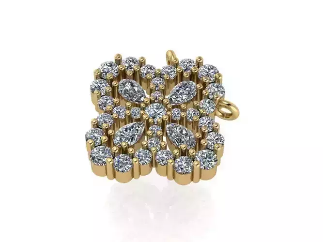 pear shape flower pendant 330