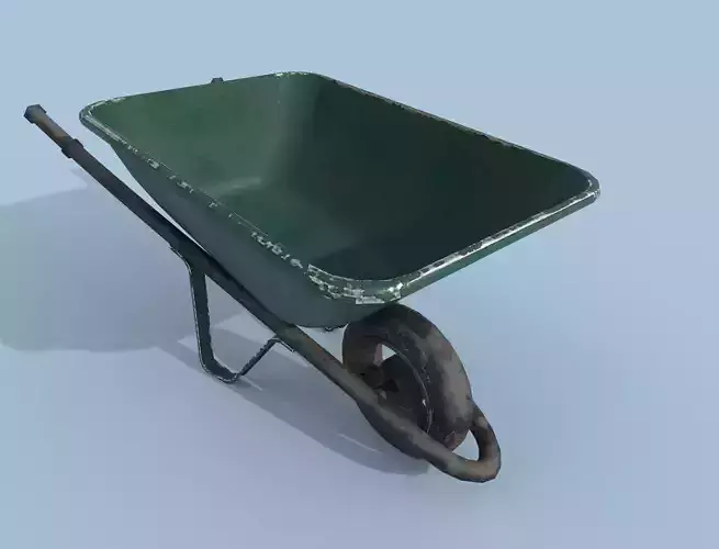 Realistic Wheelbarrow - Farm tools collection - Ar-Vr ready PBR Low-poly 3D model