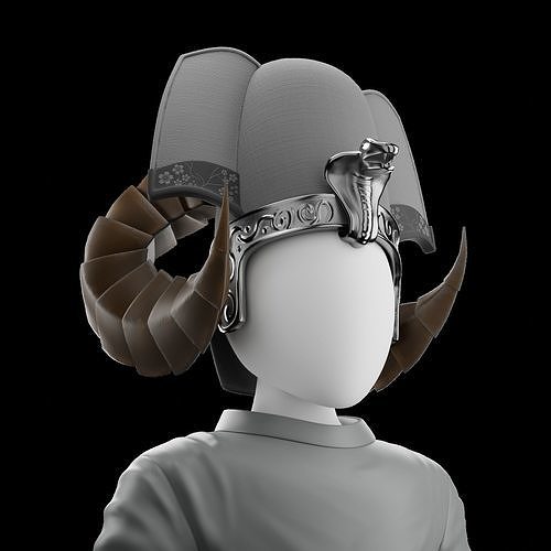 Pharaoh Hat 10 - SciFi Character Design Low-poly 3D model Low-poly 3D model