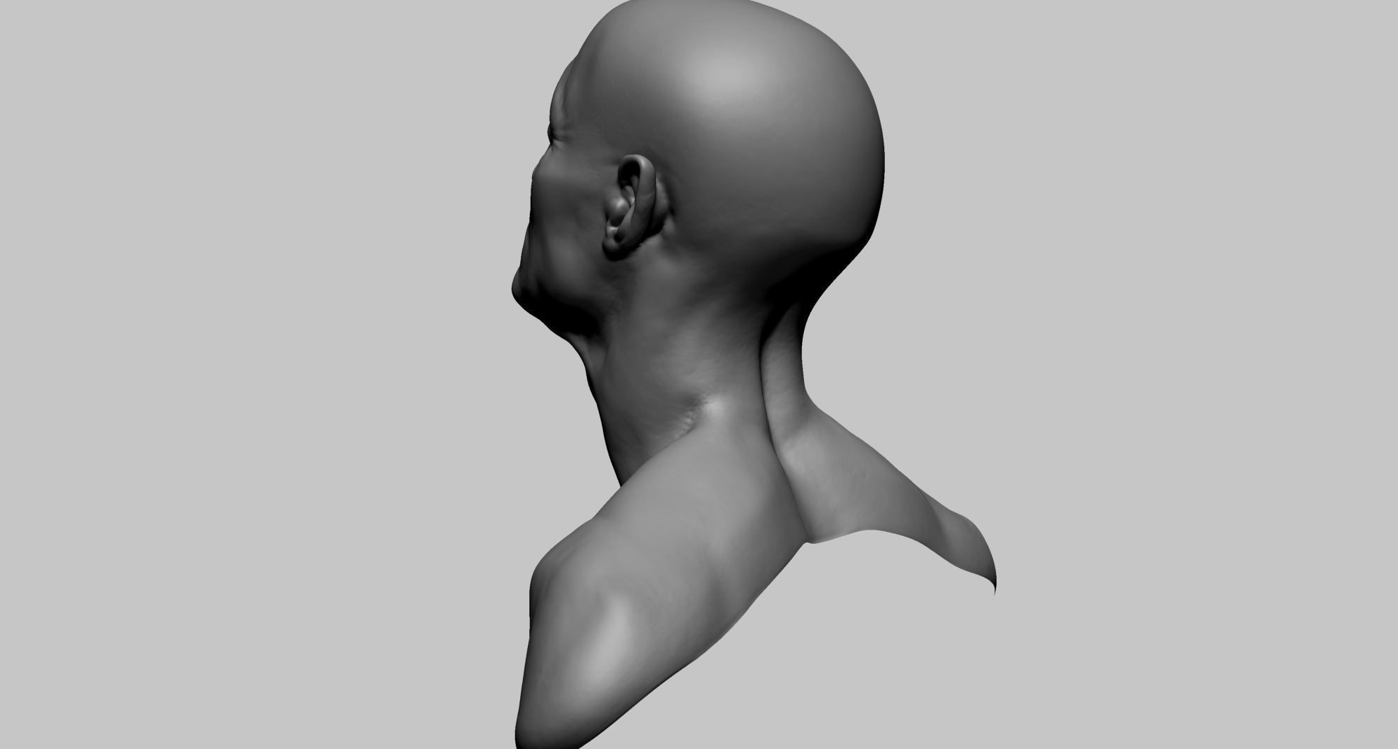 Creature Head L 3D model_4