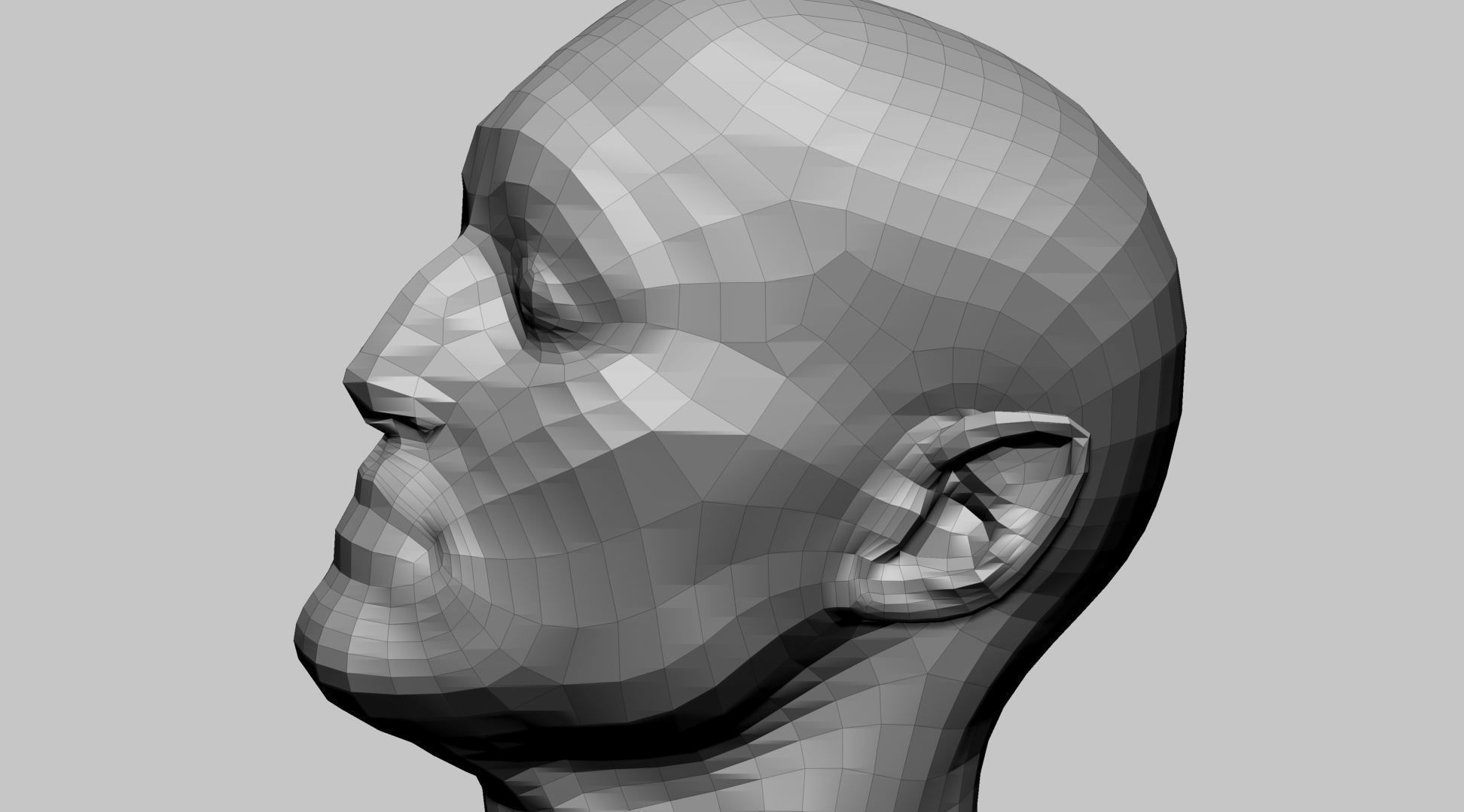 Creature Head L 3D model_14