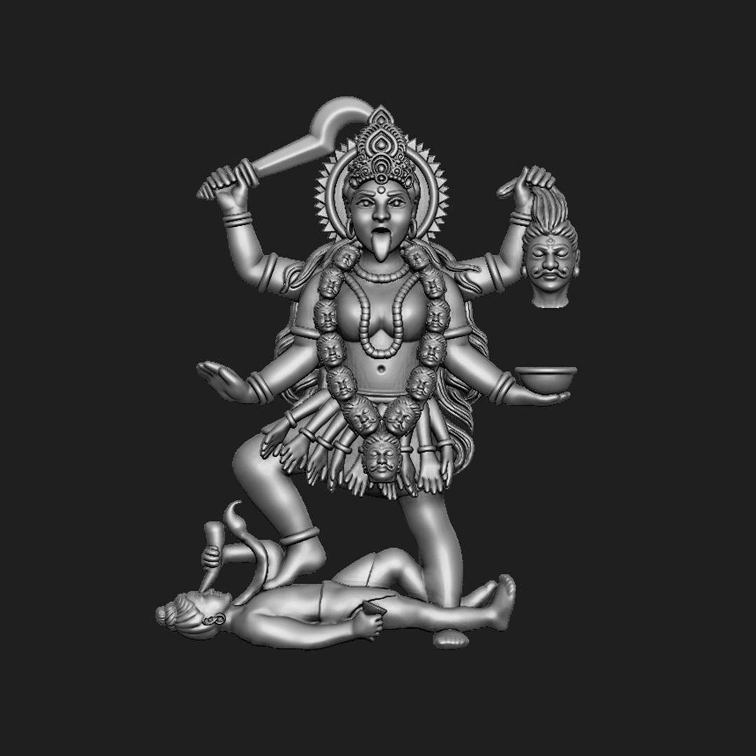 Mahakali Pendent 3D print model_1
