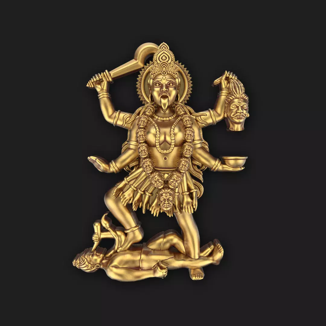 Mahakali Pendent 3D print model_0