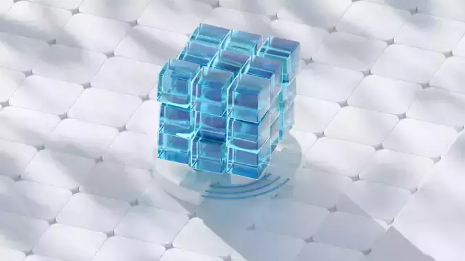 Stylish 3D cubic design