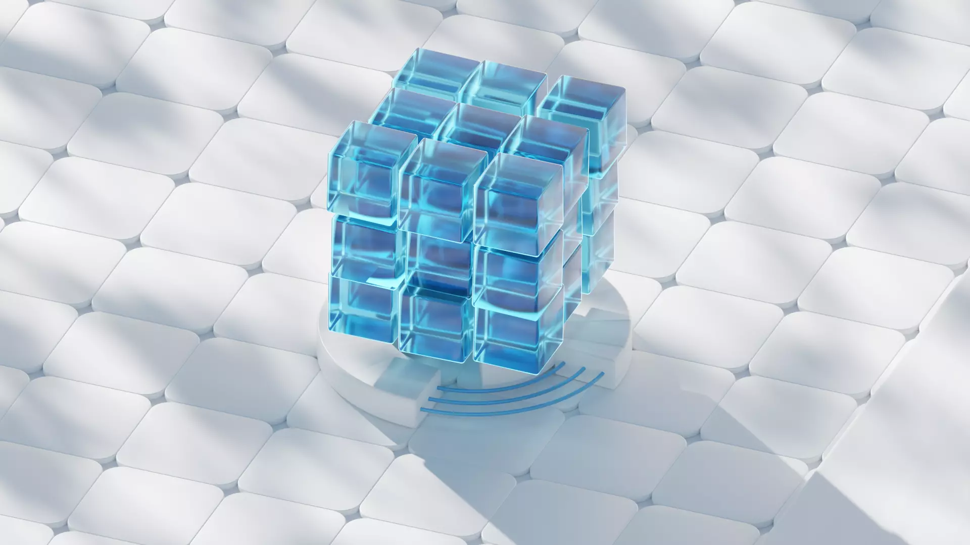 Stylish 3D cubic design 3D model_0