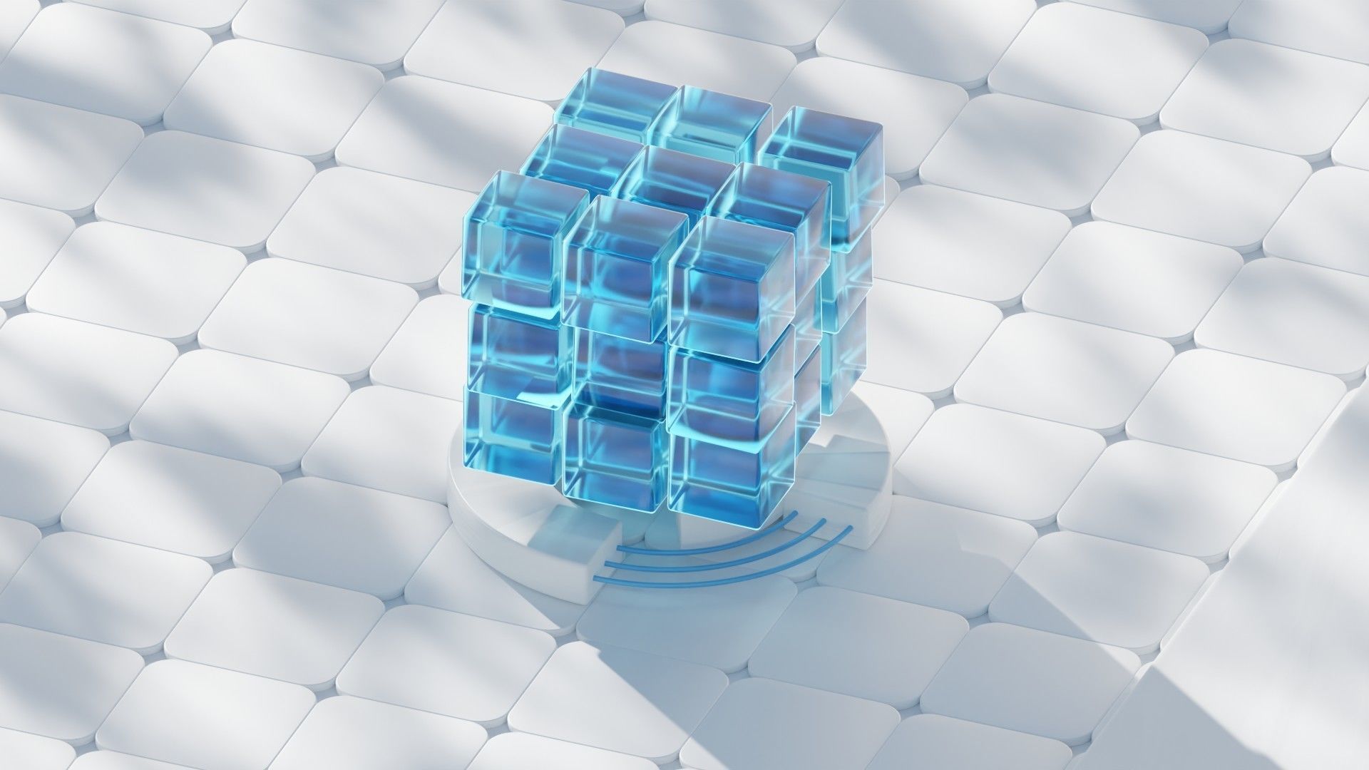 Stylish 3D cubic design 3D model_2