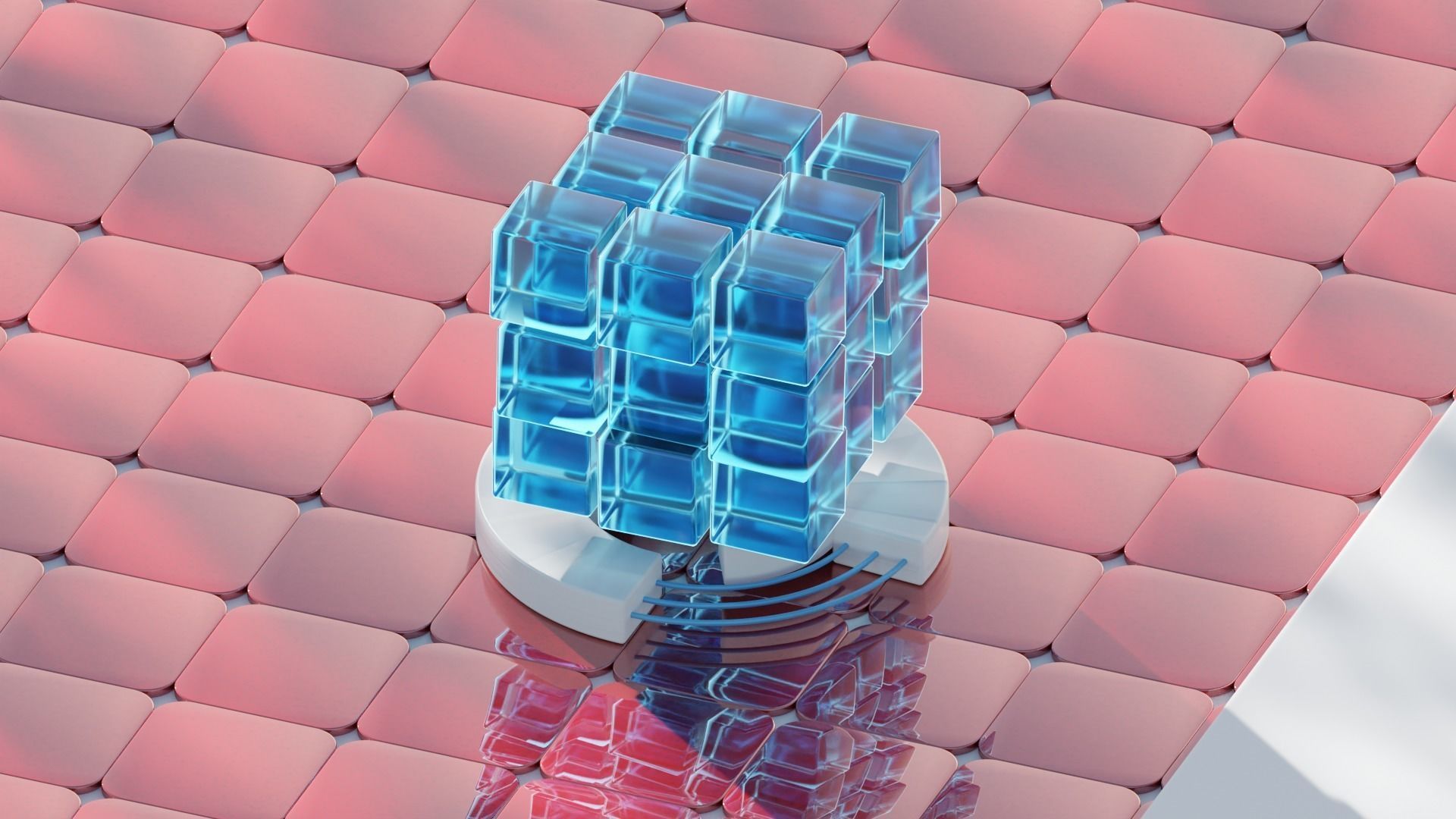 Stylish 3D cubic design 3D model_1