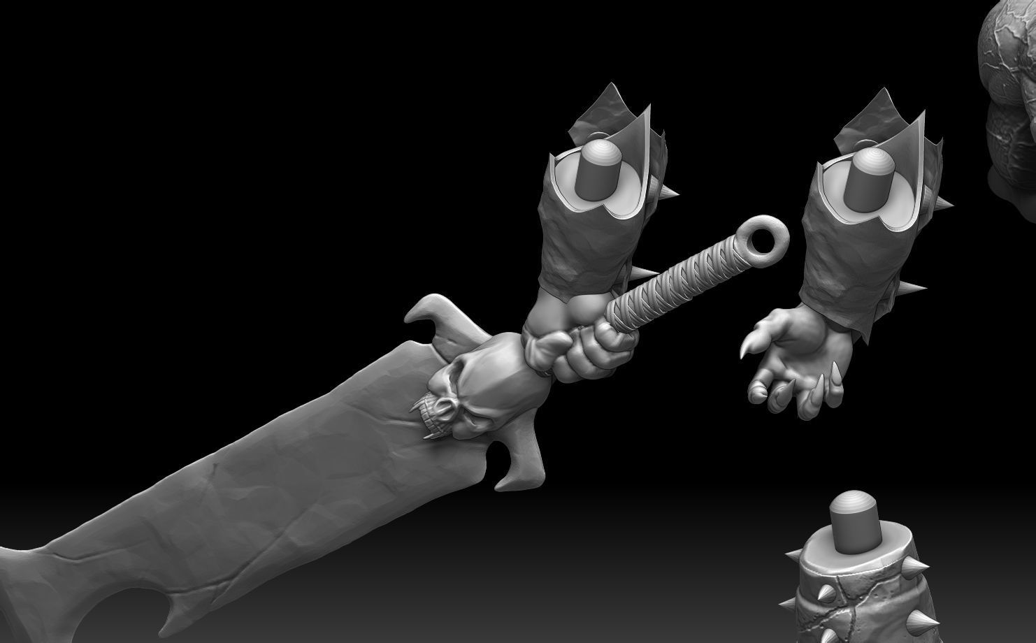 Spawn gothic statue 3D print model_7