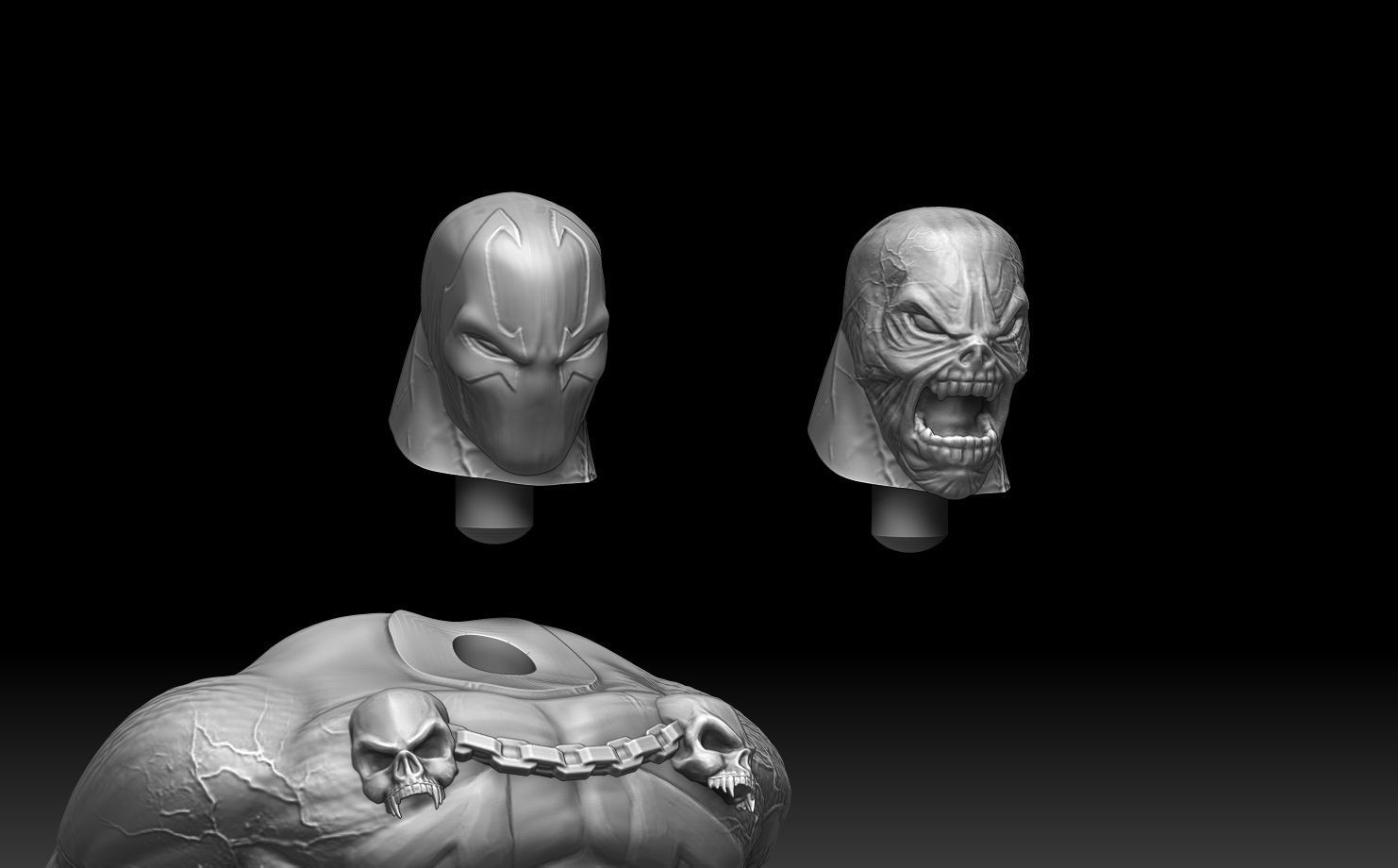 Spawn gothic statue 3D print model_6