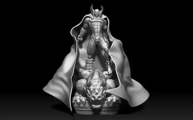 Spawn gothic statue 3D print model Spawn gothic statue 3D print model