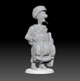 Paratrooper Private Murphy 3D print model_6