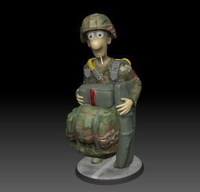 Paratrooper Private Murphy 3D print model_1