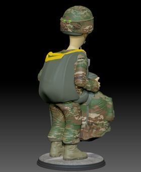 Paratrooper Private Murphy 3D print model_2
